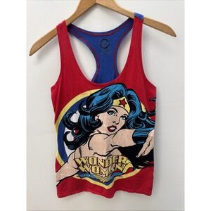 Wonder Women Tank Top Shirt Women's Size S Graphic Print All Over Movie Promo